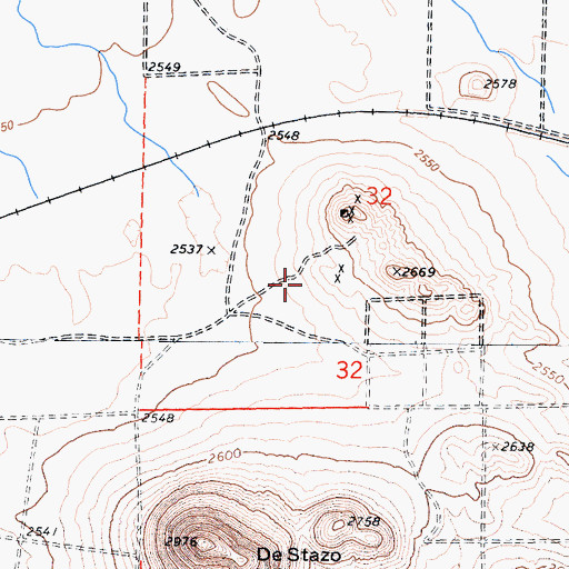 Topographic Map of Lucky Dog Mine, CA