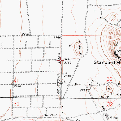 Topographic Map of Reefer City (historical), CA