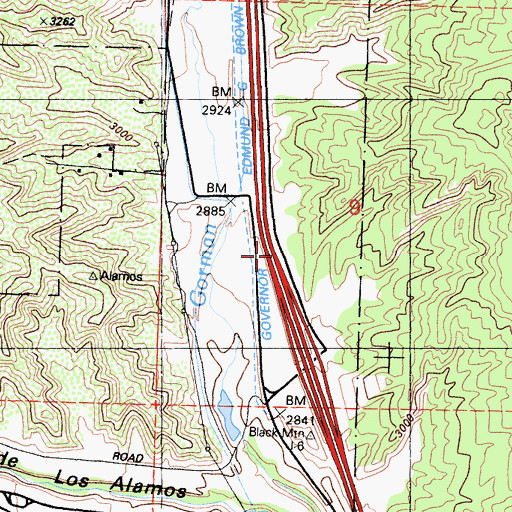 Topographic Map of Ridge Tavern (historical), CA