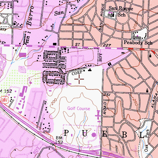 Topographic Map of Hoff General Hospital (historical), CA
