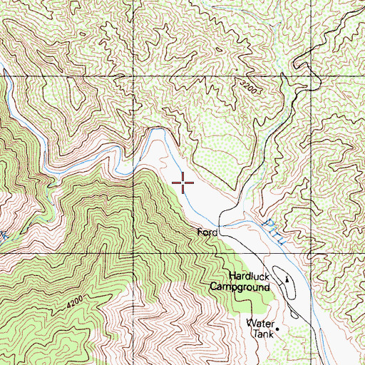 Topographic Map of Piru Guard Station (historical), CA