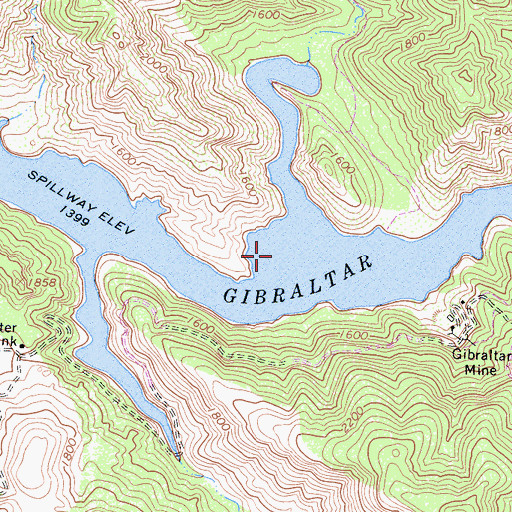 Topographic Map of Camuesa Canyon, CA