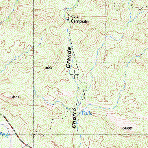 Topographic Map of Chorro Grande Trail, CA