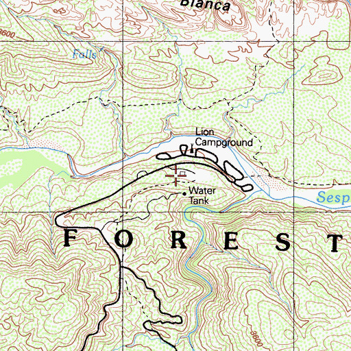 Topographic Map of Piedra Blanca Civilian Conservation Corps Camp (historical), CA