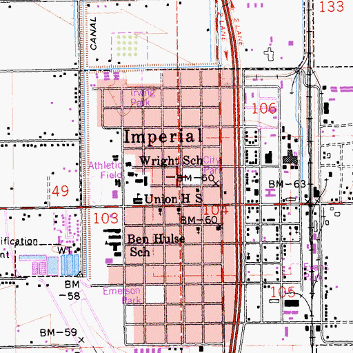 Topographic Map of City Park, CA