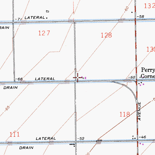 Topographic Map of Eastside School (historical), CA