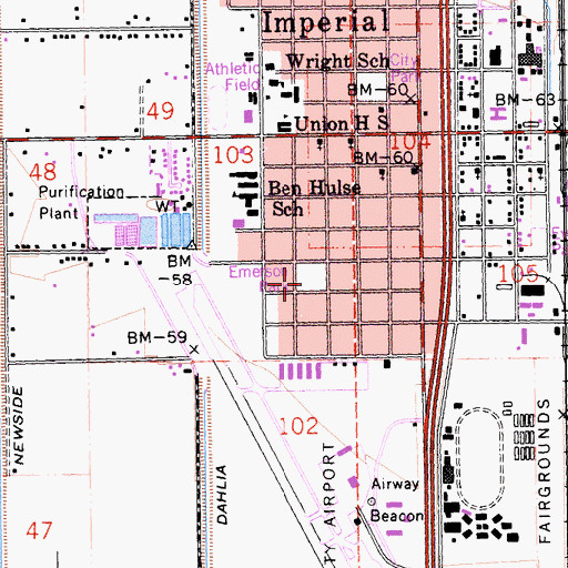 Topographic Map of Emerson Park, CA