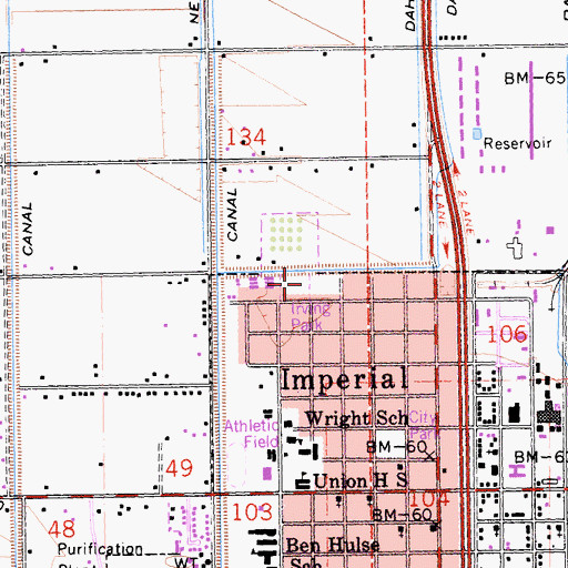 Topographic Map of Irving Park, CA