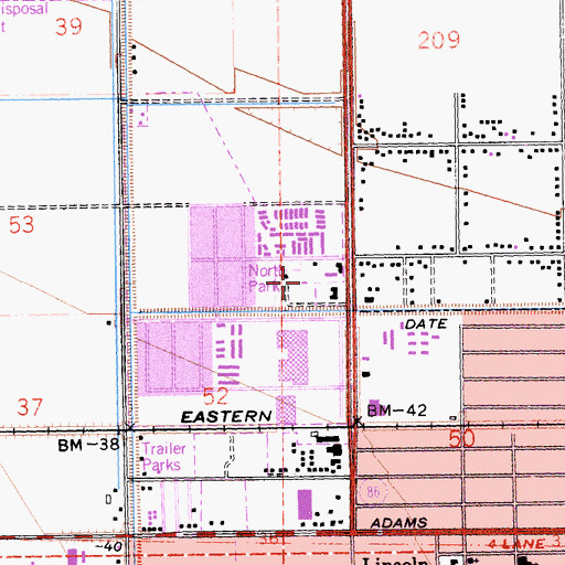 Topographic Map of North Park, CA