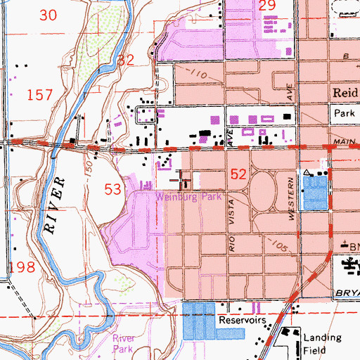 Topographic Map of Weinburg Park, CA