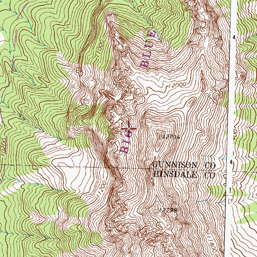 Topographic Map of Pinnacle Ridge, CO
