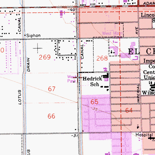 Topographic Map of West Park, CA