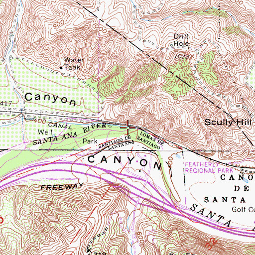 Topographic Map of Coal Creek, CA