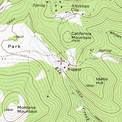 Topographic Map of Fish Mine, CO