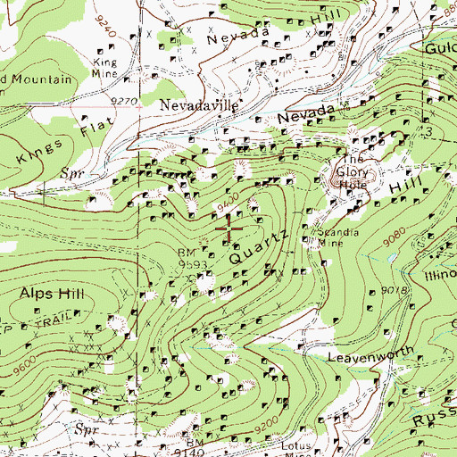 Topographic Map of German Mine, CO
