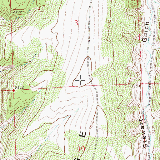 Topographic Map of Barnes Ridge, CO