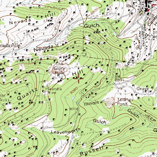Topographic Map of Indiana Mine, CO