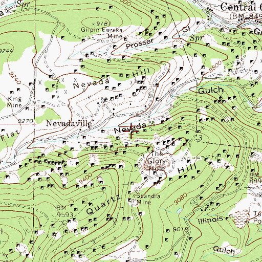 Topographic Map of La Cross Mine, CO