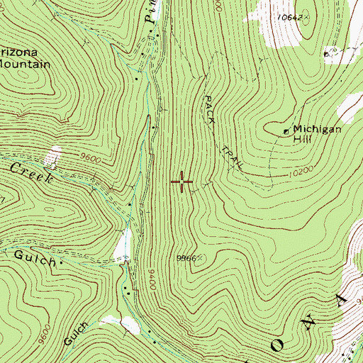 Topographic Map of Melvin Tungsten Mine, CO