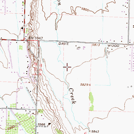 Topographic Map of C J Lateral, CO