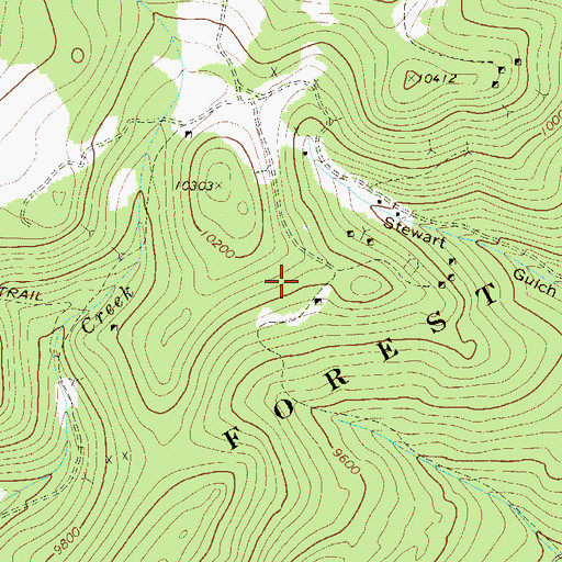 Topographic Map of Old Kentucky Mine, CO