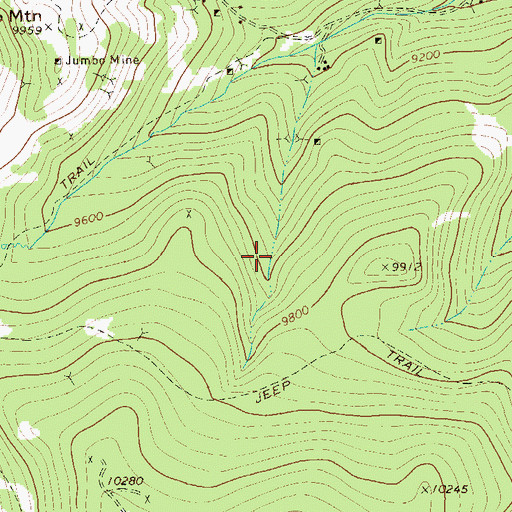 Topographic Map of Philadelphia Mine, CO
