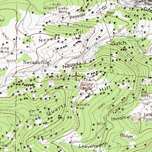 Topographic Map of Phoenix Mine, CO