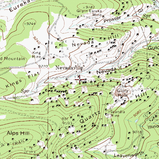 Topographic Map of Pozo Mine, CO
