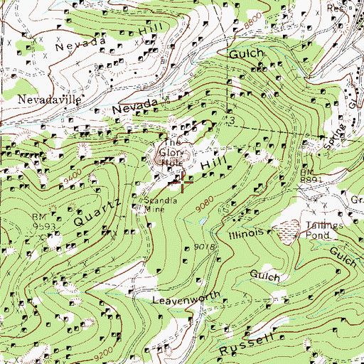 Topographic Map of San Juan Mine, CO