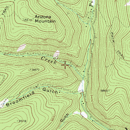 Topographic Map of Schultz Wonder Mine, CO