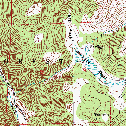 Topographic Map of Elk Park, CO