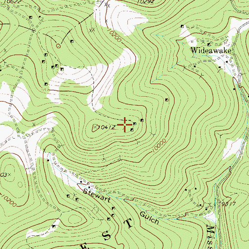Topographic Map of Stewart Mine, CO