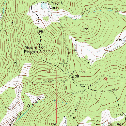 Topographic Map of Cherub Lode Mine, CO