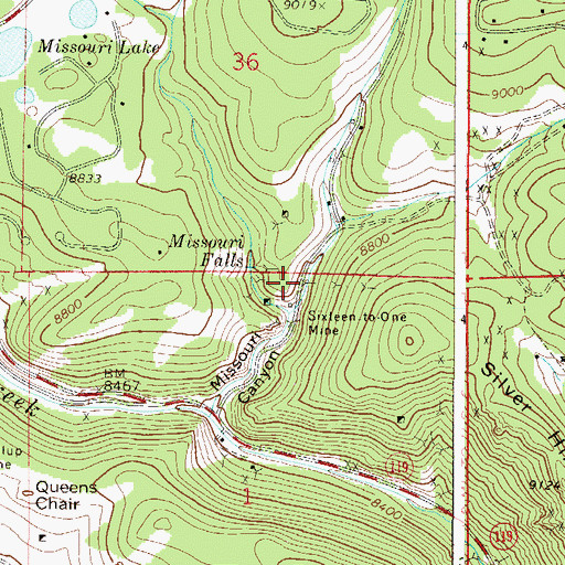 Topographic Map of Chihuahua Tungsten Mine, CO