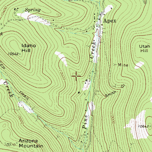 Topographic Map of Columbia Mine, CO