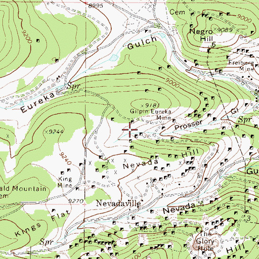 Topographic Map of Concrete Mine, CO