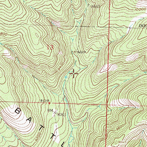 Topographic Map of Brush Creek Trail, CO