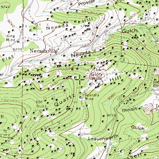 Topographic Map of Eldorado Mine, CO