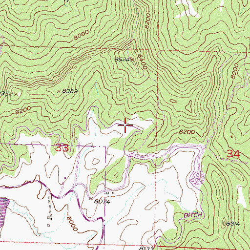 Topographic Map of Erie Canal, CO