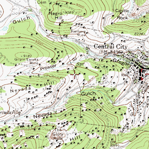 Topographic Map of Fagan Mine, CO