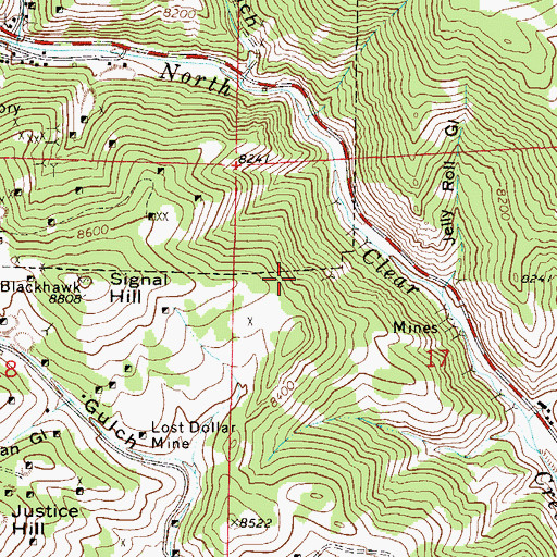 Topographic Map of E and H Jelly Roll Mine, CO
