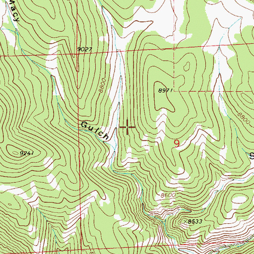 Topographic Map of Spread Eagle Mine, CO