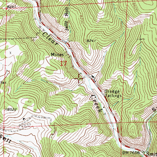 Topographic Map of East Williams Mine, CO