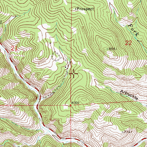Topographic Map of Morning Snow Mine, CO