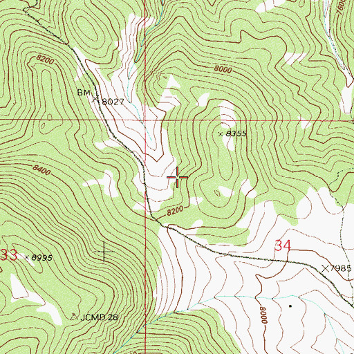 Topographic Map of Drew Hill Pegmatite Mine Number One, CO