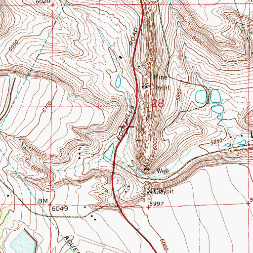 Topographic Map of Old Leyden Coal Mine, CO
