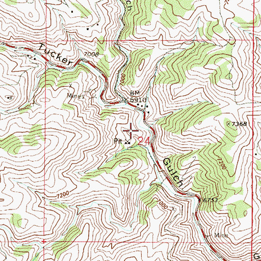 Topographic Map of Ascension Mine, CO