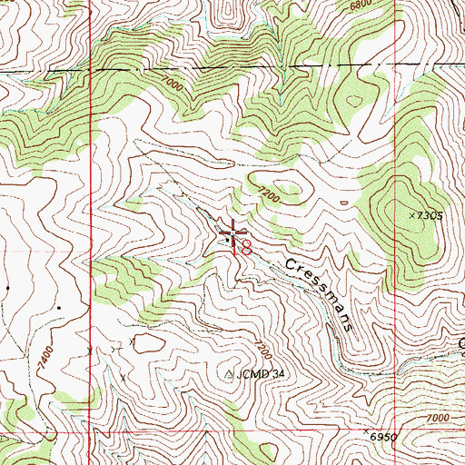 Topographic Map of Grosso Mine, CO