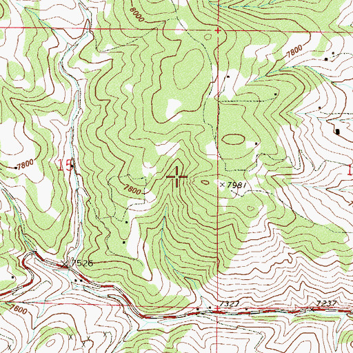 Topographic Map of Bachman Ranch Pegmatite Mine, CO