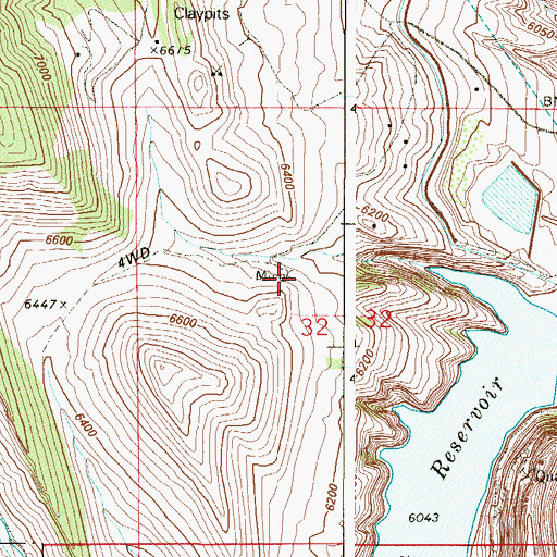 Topographic Map of Johnson Number Two Mine, CO